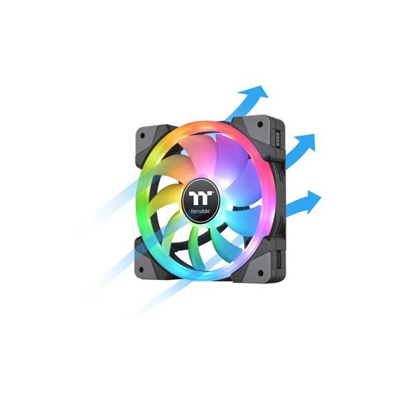 Thermaltake SWAFAN EX12 RGB (3-Fan Pack) 120mmファン ブラック｜CL-F143-PL12SW-Aの画像