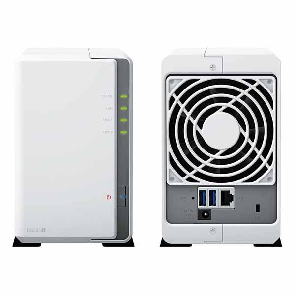 Synology DiskStation DS223j クアッドコアCPU搭載多機能パーソナルクラウド 2ベイNASキット 初心者ガイド付｜DS223jの画像