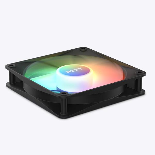 NZXT F140 RGB CORE TWIN PACK \u0026 RGB Lighting Controller [Black] F RGB Coreファンx2 と LEDコントローラーをセット ブラック｜RF-C14DF-B1の画像