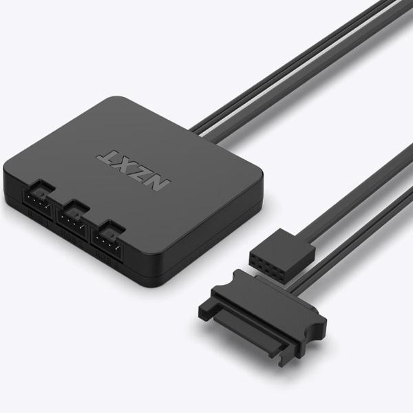 NZXT F140 RGB CORE TWIN PACK \u0026 RGB Lighting Controller [Black] F RGB Coreファンx2 と LEDコントローラーをセット ブラック｜RF-C14DF-B1の画像