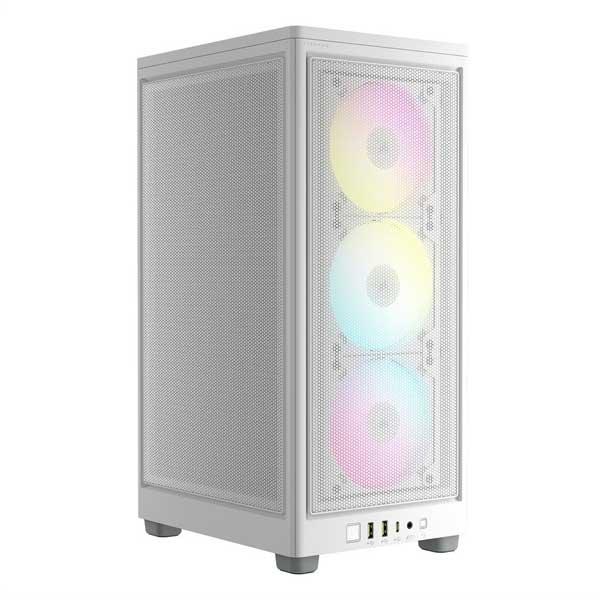 【アウトレット特価・新品】Corsair iCUE 2000D RGB AIRFLOW - ITX Tower - White ミニタワー型PCケース ホワイト｜CC-9011247-WW（Yahoo!・shopooo by GMO）