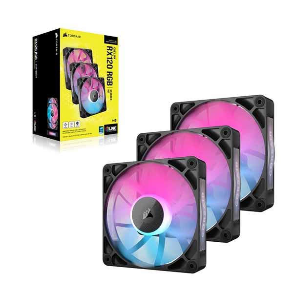 Corsair iCUE LINK RX120 RGB Starter Kit 120mm スターターキット