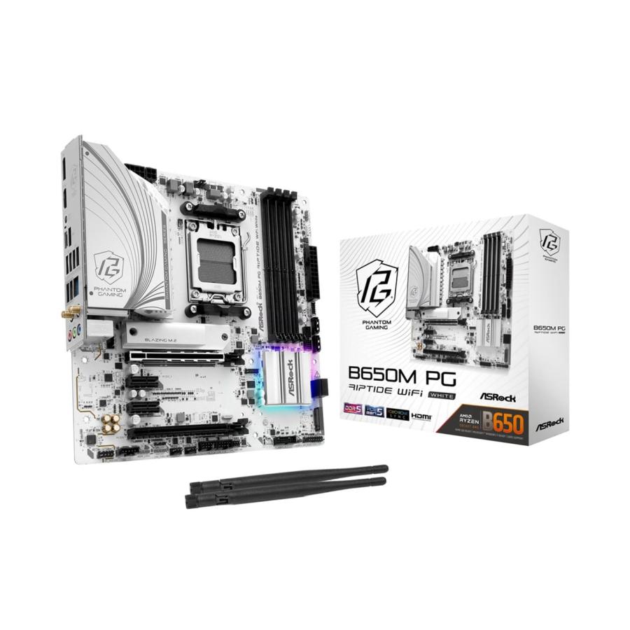 ASRock B650M PG Riptide WiFi White microATXマザーボード｜B650M 