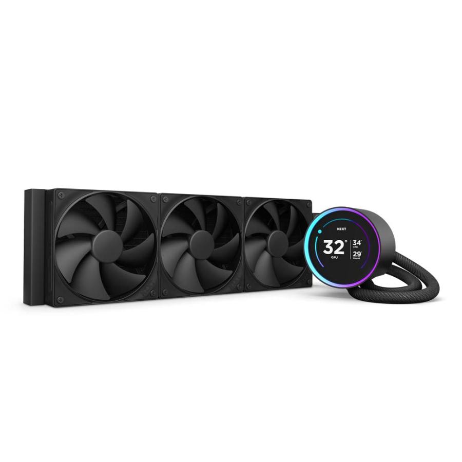 NZXT Kraken Elite 360 v2 Black 水冷一体型CPUクーラー 120mmファン×3 ブラック｜RL-KN36E-B2の画像