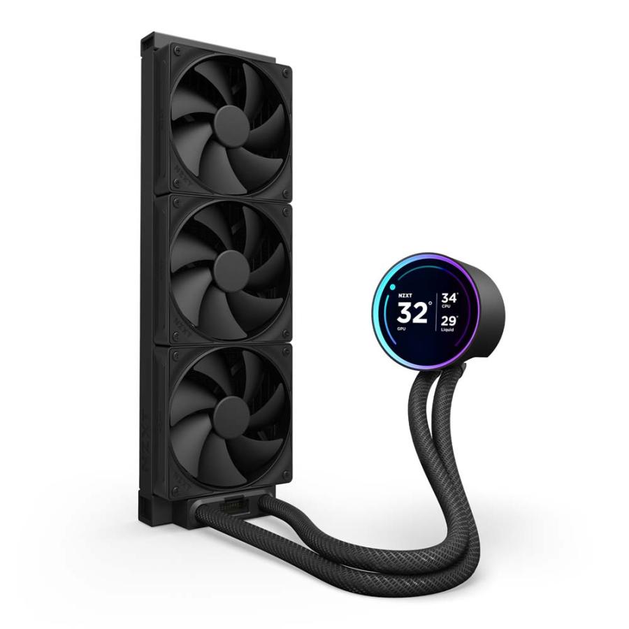 NZXT Kraken Elite 360 v2 Black 水冷一体型CPUクーラー 120mmファン×3 ブラック｜RL-KN36E-B2の画像