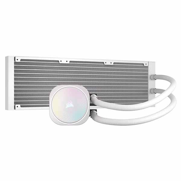 Corsair NAUTILUS 360 RS ARGB -White- 水冷一体型CPUクーラー 120mmファン×3 ホワイト｜CW-9060095-WWの画像