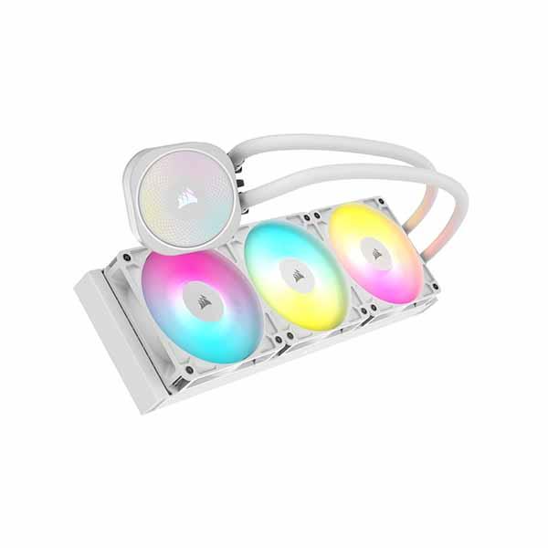 Corsair NAUTILUS 360 RS ARGB -White- 水冷一体型CPUクーラー 120mmファン×3 ホワイト｜CW-9060095-WWの画像