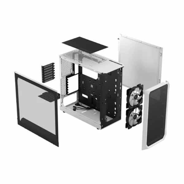 Fractal Design Focus 2 RGB White TG Clear Tint 2基のARGBファン搭載 ミドルタワー型PCケース ホワイト｜FD-C-FOC2A-04_10