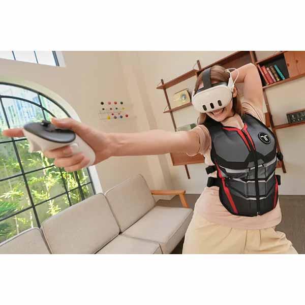 bHaptics TactSuit Air(Ash) 自由な動きを実現する柔軟で軽量な16モーターの触覚スーツ アッシュ｜BHTV16M1D/A_5