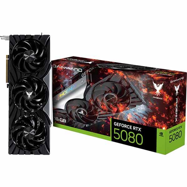 GAINWARD RTX5080 PHOENIX 16GB GDDR7 256bit 3-DP HDMI CUDAコア10752基とGDDR7メモリ16GB装備 グラフィックカード｜NE75080019T2-GB2031Xの画像