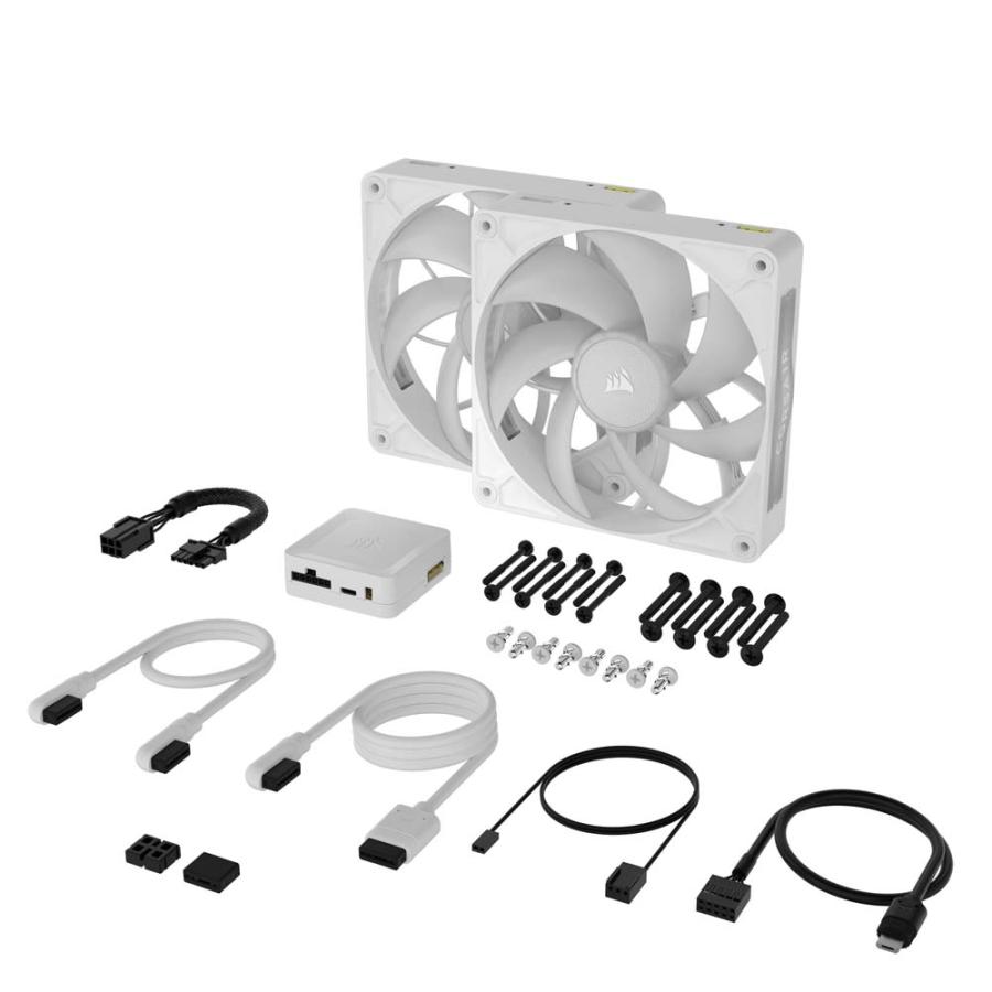 Corsair iCUE LINK RX140 MAX RGB WHITE Dual Fans Starter Kit ファン×2 スターターキット ホワイト｜CO-9051040-WW_7