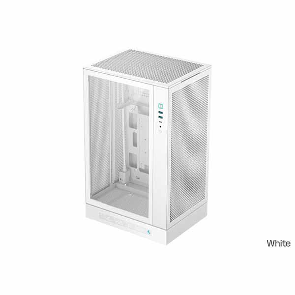Deepcool CH270 DIGITAL WH デジタル表示パネル搭載 縦型MicroATXケース ホワイト｜R-CH270-WHNDM0-G-1_1