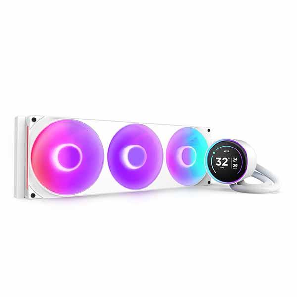 NZXT Kraken Elite 420 RGB V2 (White) IPS LCDディスプレイおよび静圧 