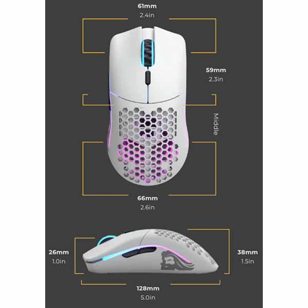 Glorious Model O Wireless - Matte White 有線でも利用可能な