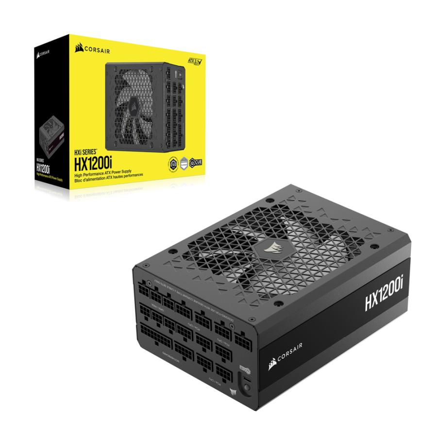 Corsair HX1200i 2025 フルモジュラー PC電源ユニット 1200W ブラック｜CP-9020307-JPの画像