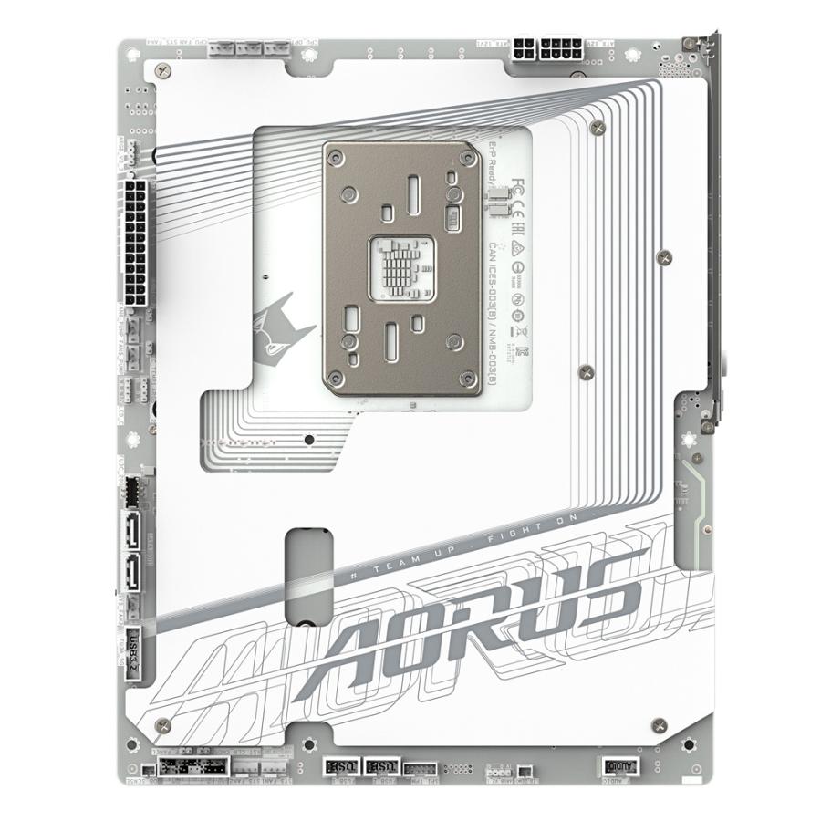 GIGABYTE X870 AORUS STEALTH ICE ATXマザーボード ホワイト｜X870 A STEALTH ICEの画像