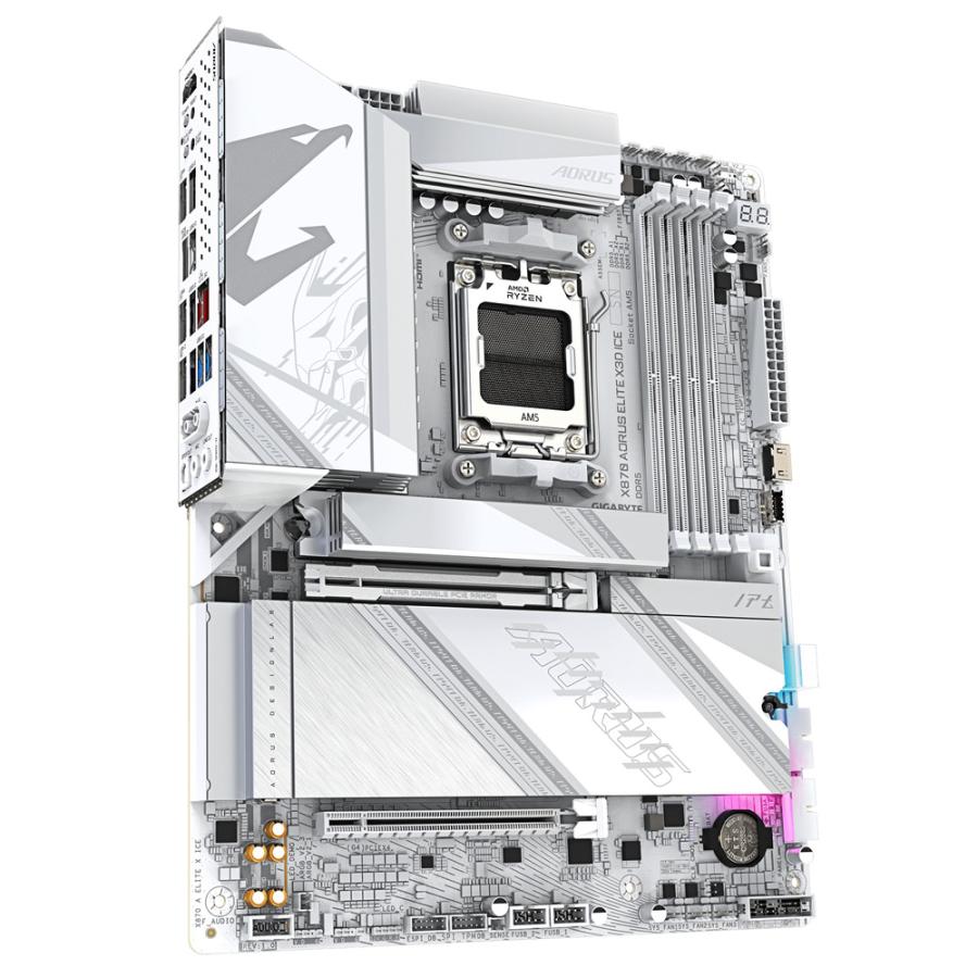 GIGABYTE X870 AORUS ELITE X3D ICE ATXマザーボード ホワイト｜X870