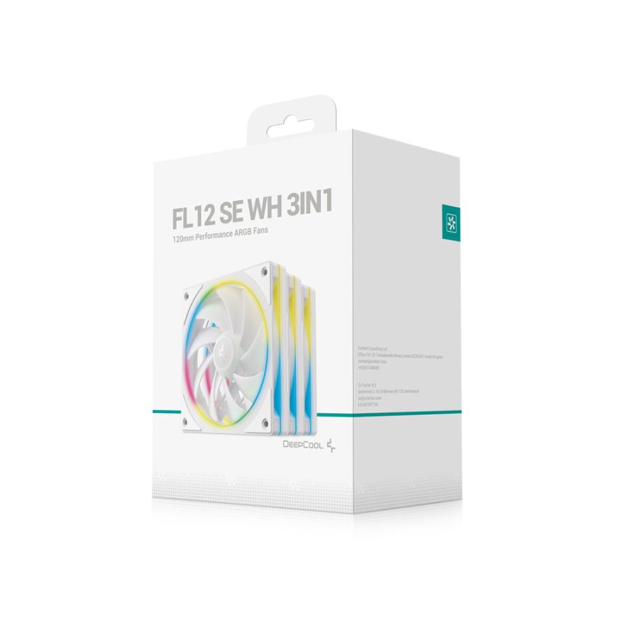 Deepcool FL12 SE WH 3IN1 120mm ARGBファン ホワイト 3個パック｜R