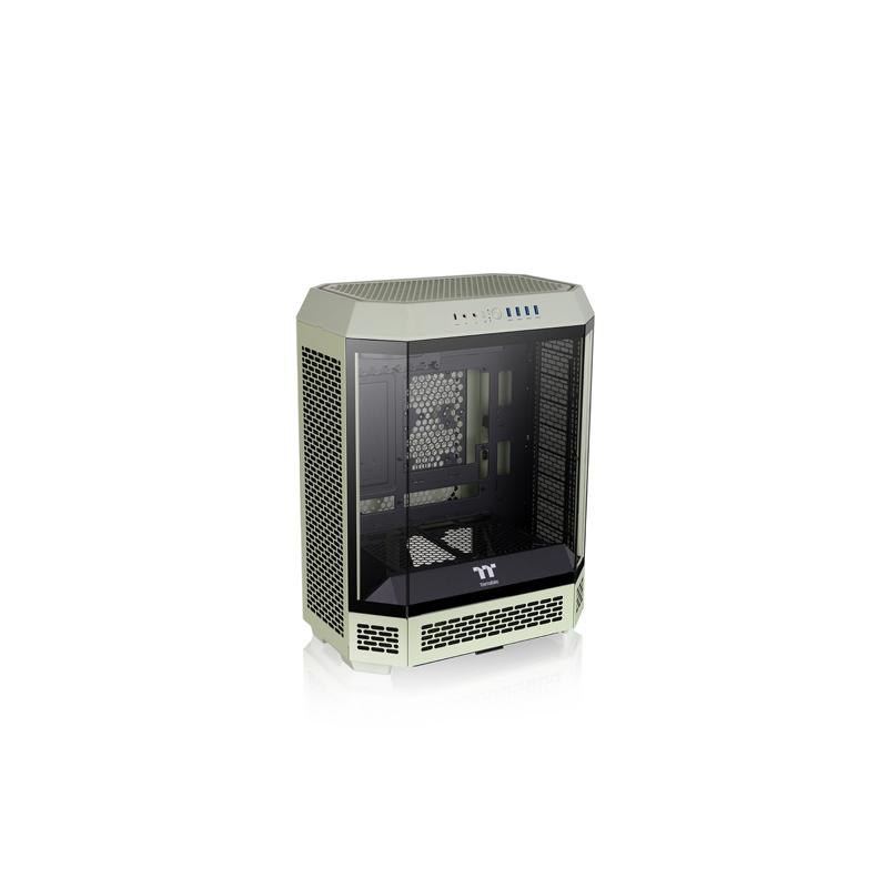 【アウトレット特価・新品】Thermaltake The Tower 600 Matcha Green 3面強化ガラスパネル採用 八角柱スタイル ミドルタワー ATX PCケース マッチャグリーン｜CA