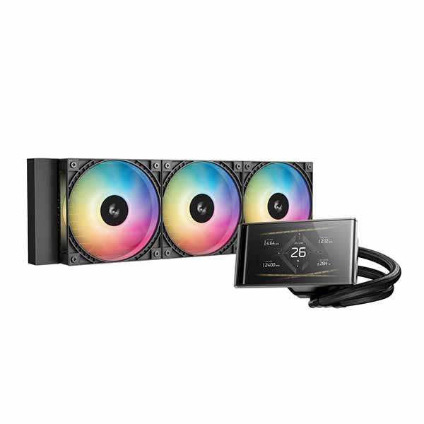 Deepcool LT360 VISION ARGB 可動式LCD搭載水冷クーラー｜R-LT360VISION-BKAMMC-G-1_1