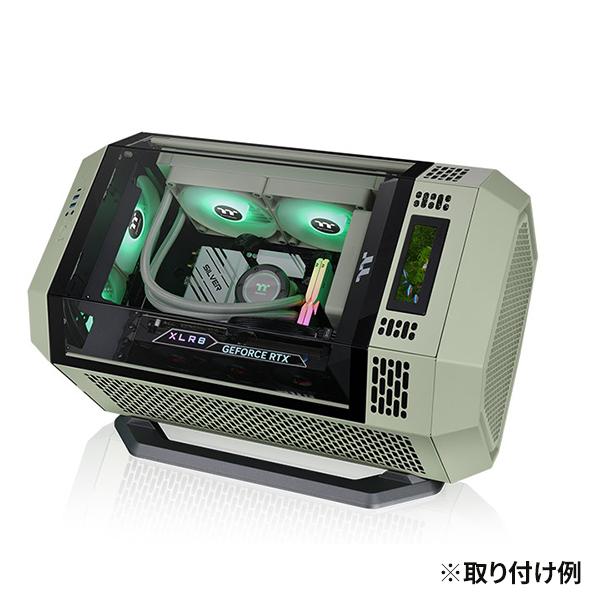 【アウトレット特価・新品】Thermaltake Chassis Stand Kit for The Tower 300 Matcha Green グリーン 横置スタンド｜AC-074-ONENAN-A1