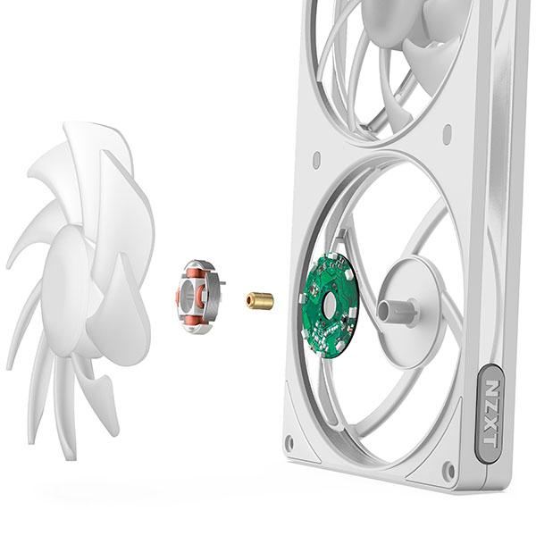 NZXT F360 RGB v2 White シングルフレーム ケースファン 120mm×3