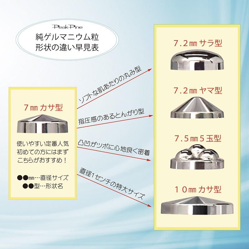 ゲルマニウム粒 7.2mmヤマ型10粒 ゲルマニウム粒 2mmヤマ型
