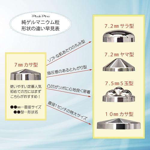 ゲルマニウム粒 7.2mmヤマ型10粒 ゲルマニウム粒 2mmヤマ型