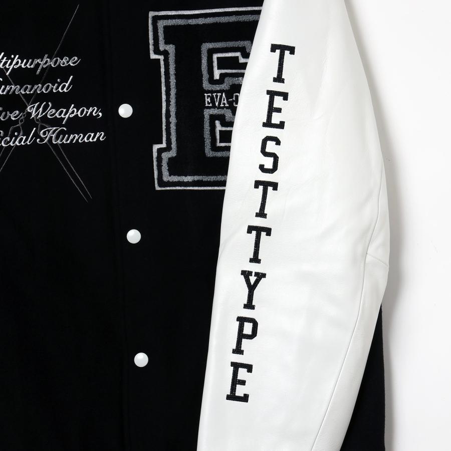 EVANGELION BASEBALL JACKET (BLACK×WHITE(EVA-01)) EVANGELION