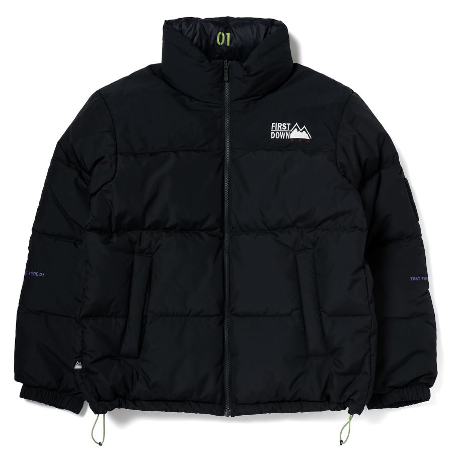 【新品未使用】FIRST DOWN エヴァンゲリオンモデル ダウンジャケット EVANGELION REVERSIBLE BUBBLE DOWN JACKET by FIRST (BLACK×BLACK