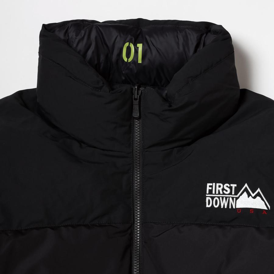 【新品未使用】FIRST DOWN エヴァンゲリオンモデル ダウンジャケット EVANGELION REVERSIBLE BUBBLE DOWN JACKET by FIRST (BLACK×BLACK