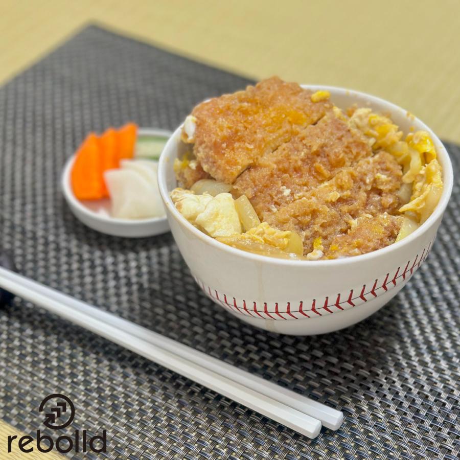 野球ボールデザイン 波佐見焼 丼ぶり お茶碗 オリジナル 野球グッズ