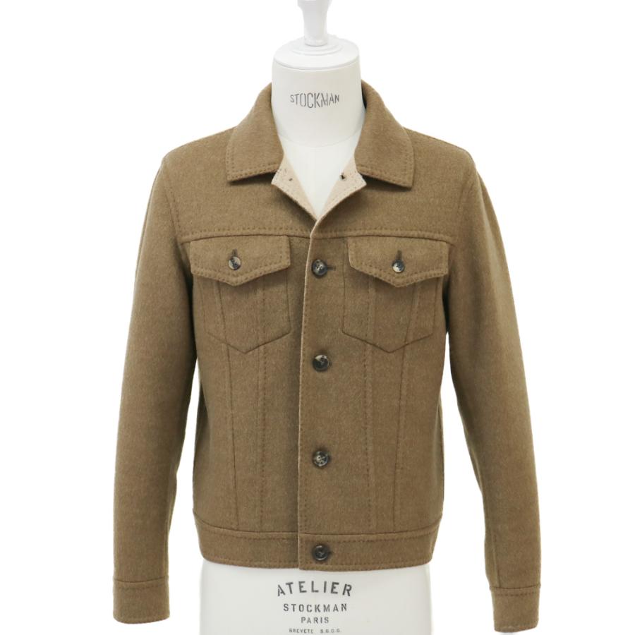 RING JACKET Napoli ダブルフェイスウール・カシミヤ 3rdタイプジャケット【ブラウン/無地】の画像