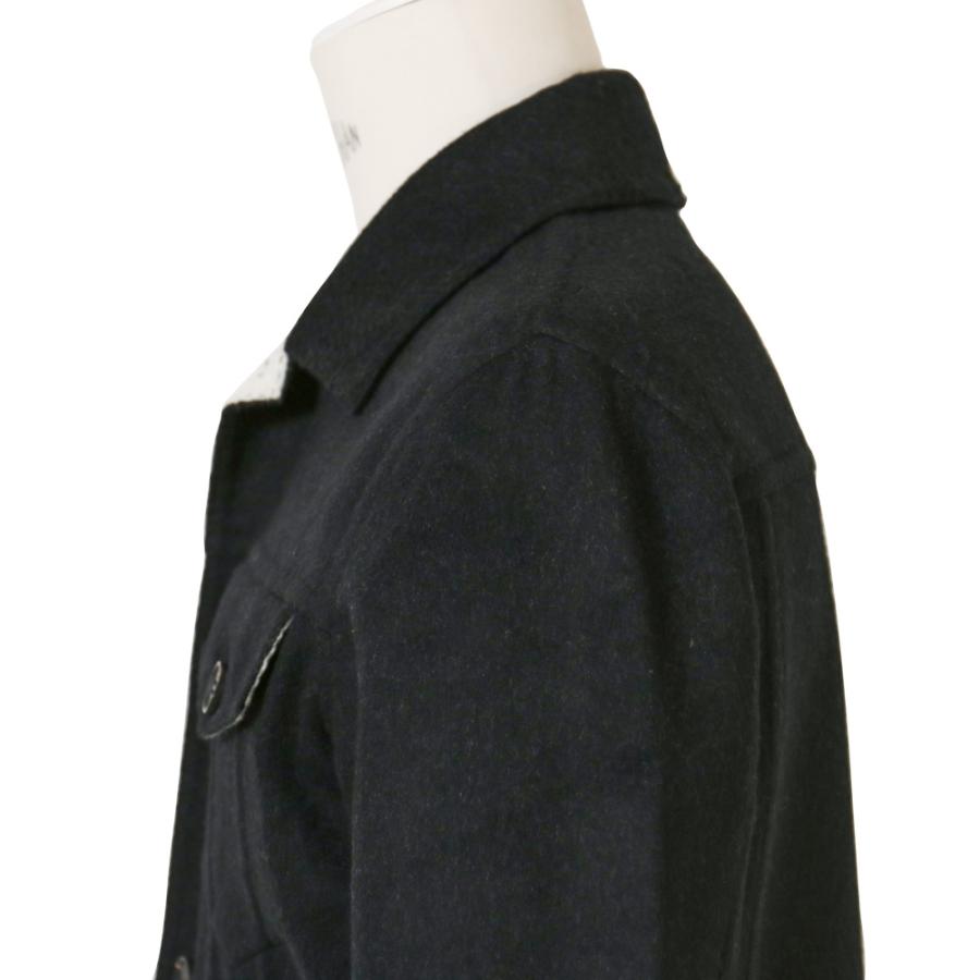 RING JACKET Napoli ダブルフェイスカシミヤ 3rdタイプジャケット【ブラック/無地】の画像