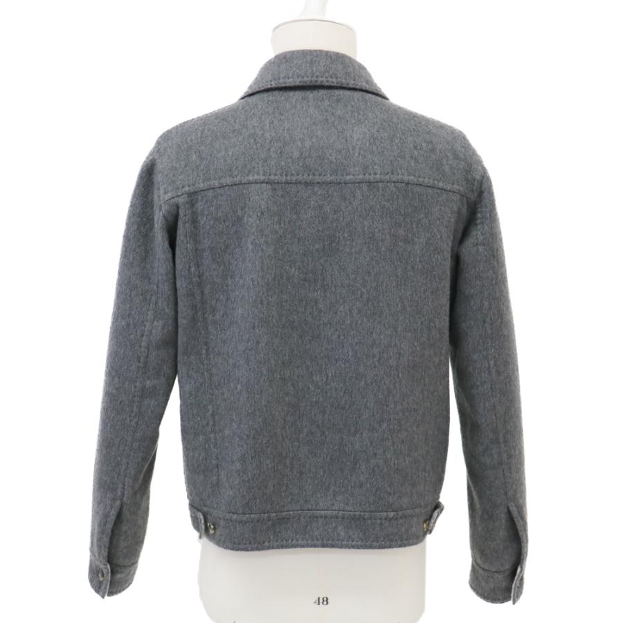 RING JACKET Napoli ダブルフェイスカシミヤ 3rdタイプジャケット【グレー/無地】の画像