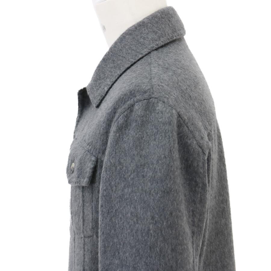 RING JACKET Napoli ダブルフェイスカシミヤ 3rdタイプジャケット【グレー/無地】の画像