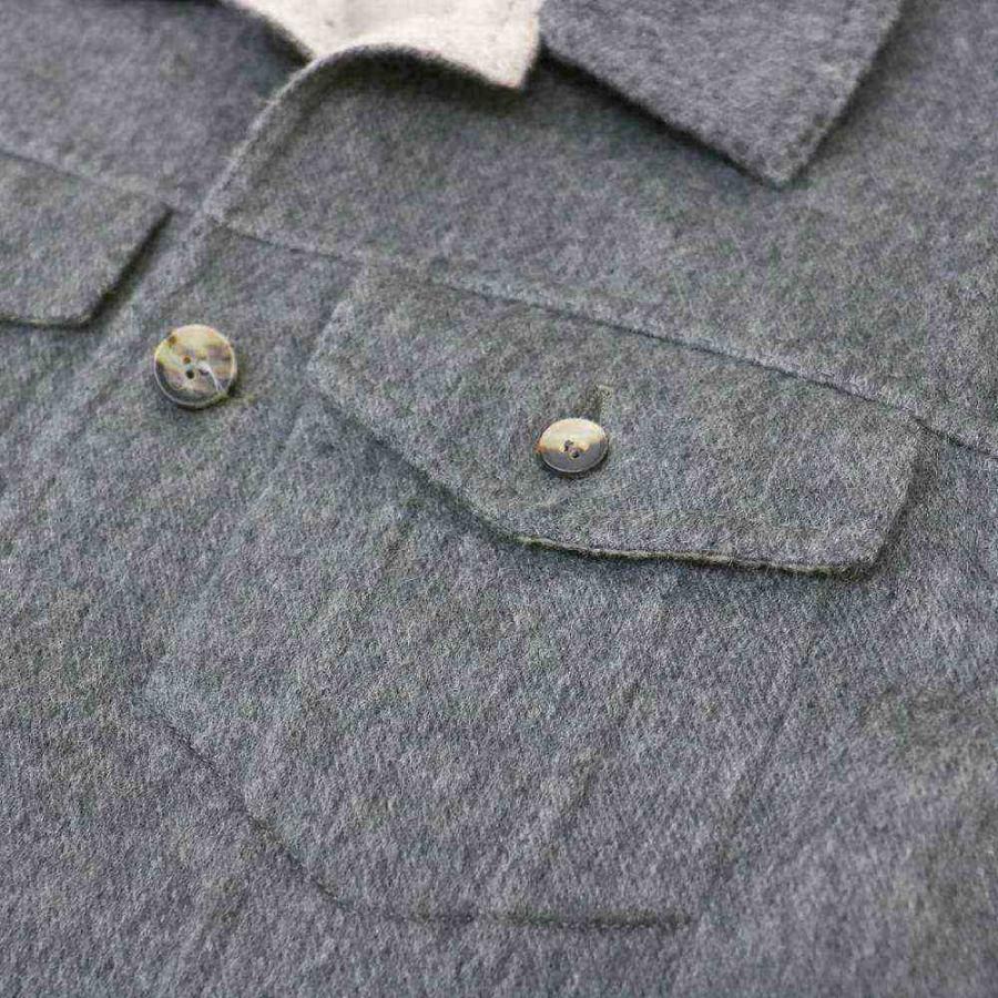 RING JACKET Napoli ダブルフェイスカシミヤ 3rdタイプジャケット【グレー/無地】の画像