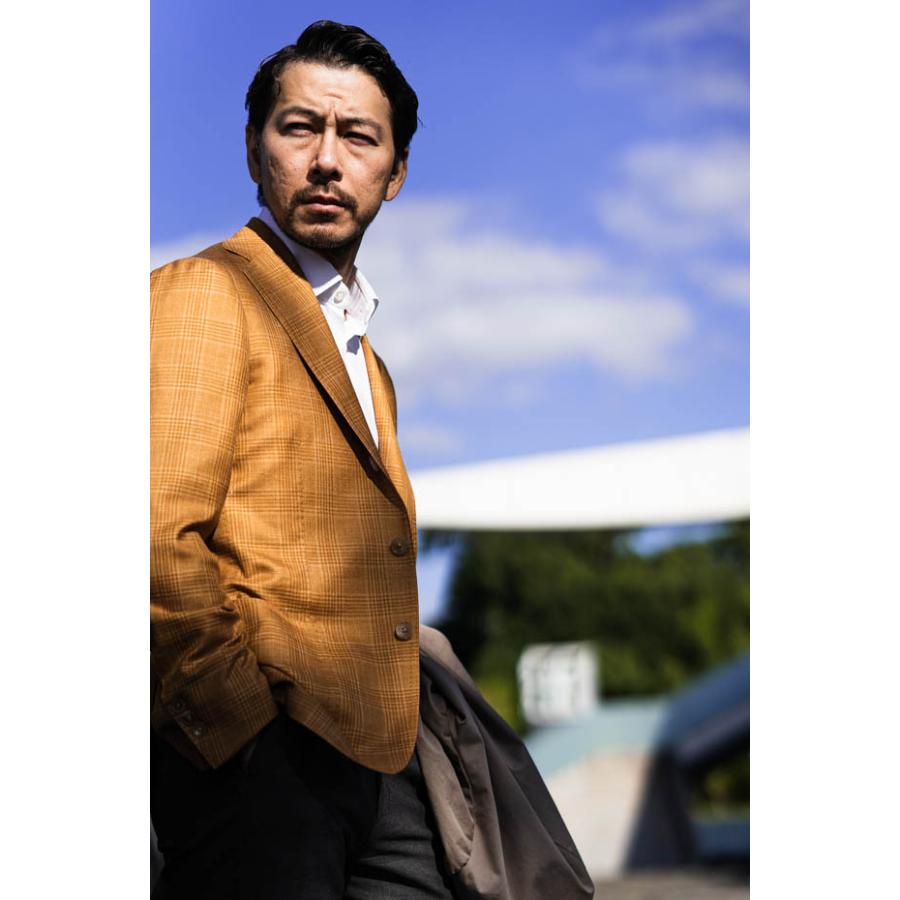 Model NO-254 3Bジャケット【イエロー/グレンチェック】 PIACENZA/ALASHAN BREEZEの画像