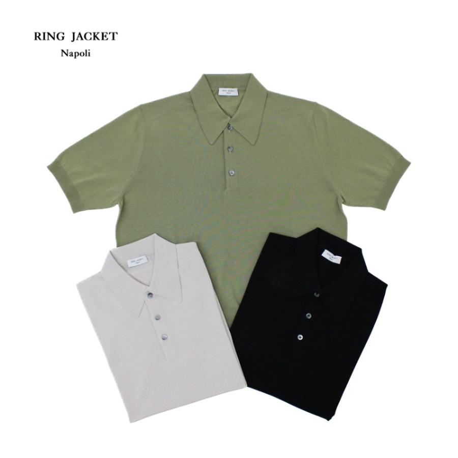 RING JACKET Napoli ハイゲージ ニットポロシャツ