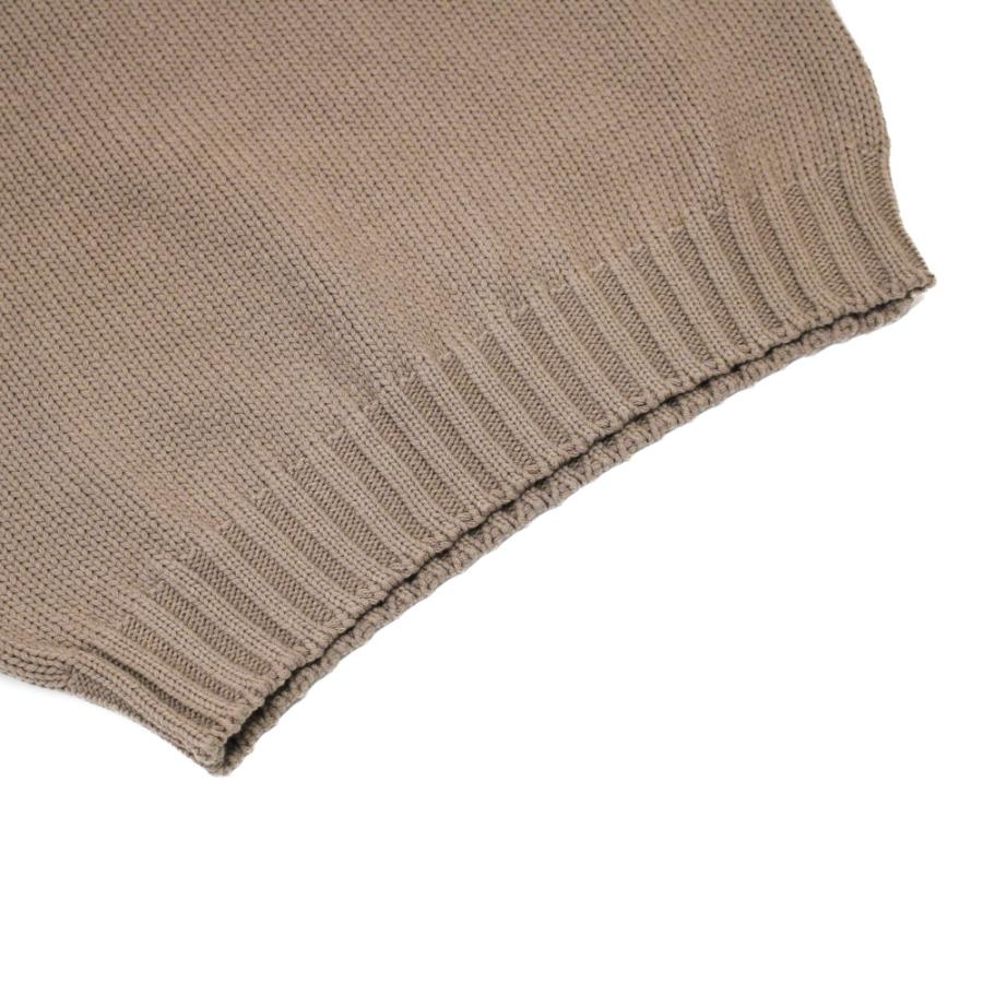 Settefili Cashmere コットンナイロン半袖ニット ブラウン 50 Settefili Cashmere セッテフィーリカシミア コットン ナイロン クルー