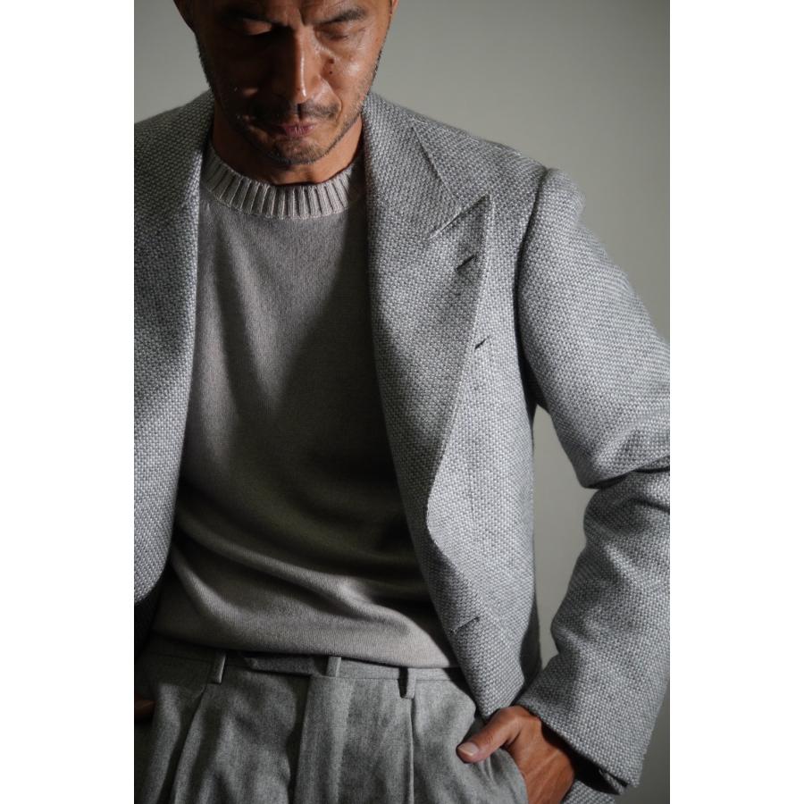 ファンシーカシミヤ ストレッチジャケット ライトグレー Model No-307の画像