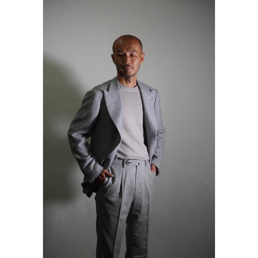 ファンシーカシミヤ ストレッチジャケット ライトグレー Model No-307の画像