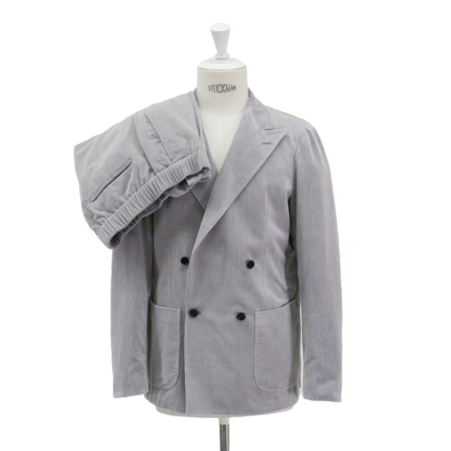 RING JACKET 4B1プリーツスーツ【ライトグレー/無地】Model NO-299 S-185E.Zegna / CASHCOの画像