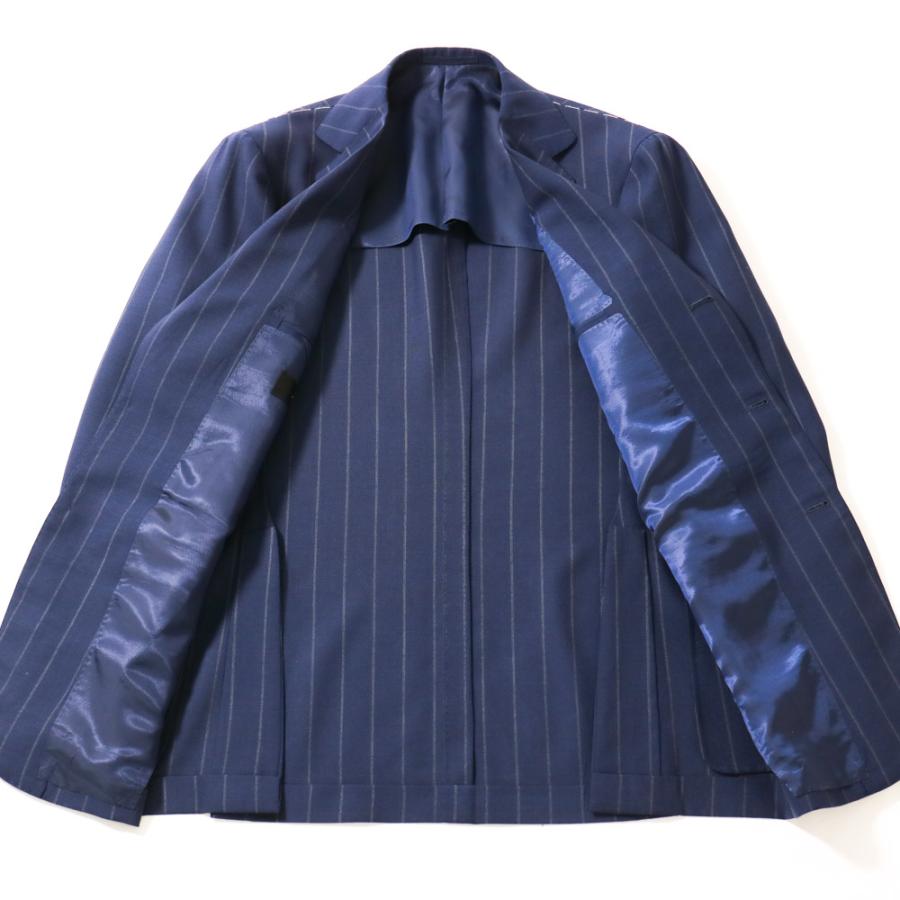 RING JACKET MEISTER 3B1プリーツスーツ【ネイビー/ストライプ】Model