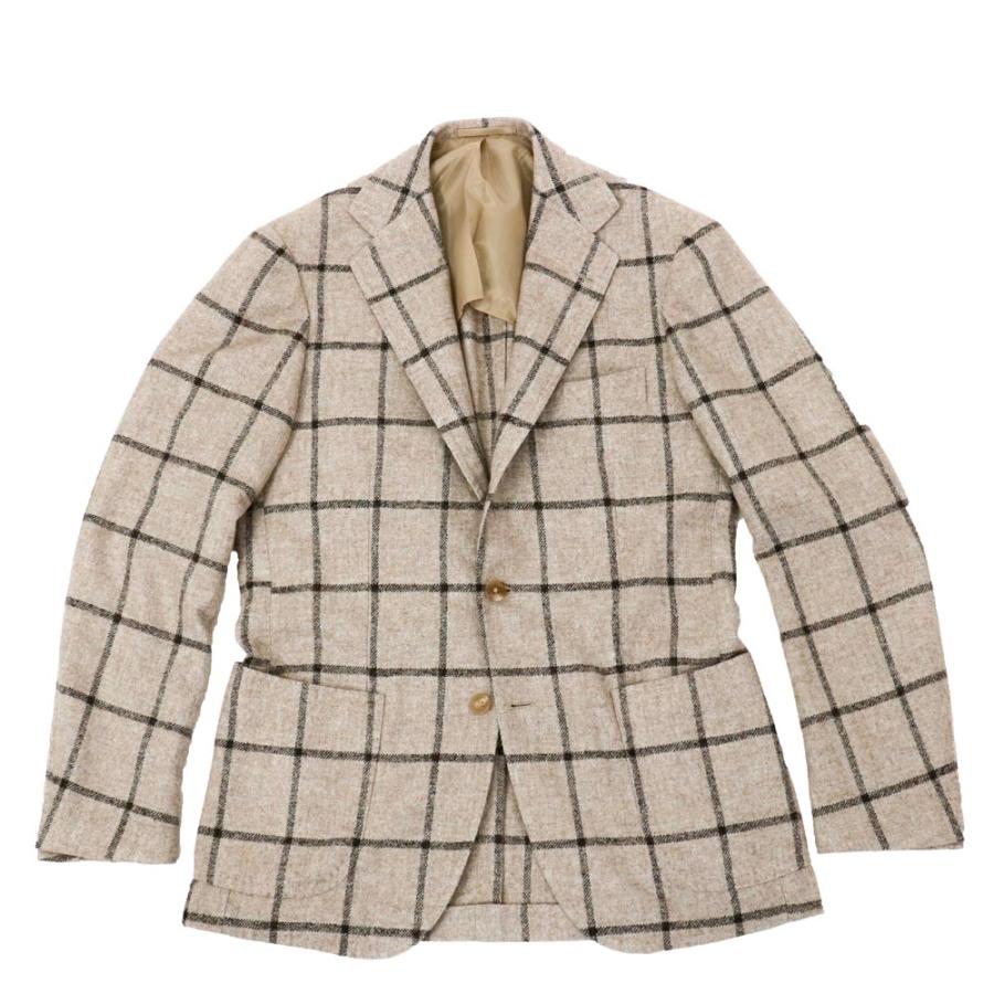 RING JACKET リングヂャケットModel No-254 FERLAフェルラジャケット【ベージュ/チェック】の画像