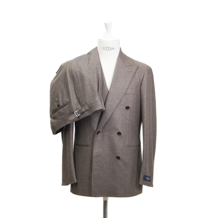 RING JACKET 6Bダブル1プリーツ フランネルスーツ【ブラウン】Model NO-304 S-186SAの画像