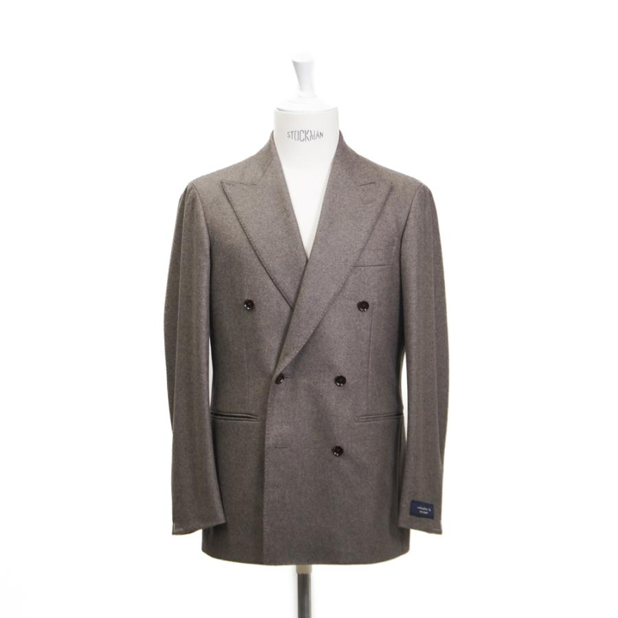 RING JACKET 6Bダブル1プリーツ フランネルスーツ【ブラウン】Model NO-304 S-186SAの画像