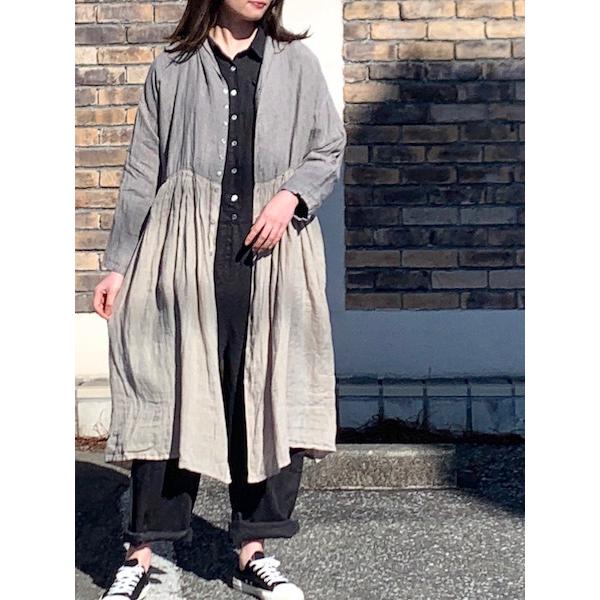 Sale A Koloni コロニー リネンギンガム Sガーゼ ショールカラーワンピース 1 S0000 4621 Shopooo By Gmo 通販 Yahoo ショッピング