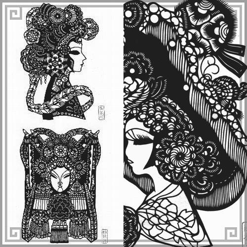切り絵 剪紙 セットm06 工芸品 歴史人物a 黒 約 15cm 10枚組 1 Setohanakura 3230 Shopooo By Gmo 通販 Yahoo ショッピング
