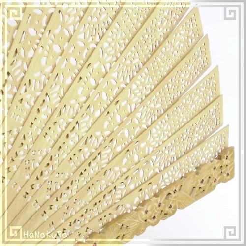 USED 白檀扇子 インド産白檀 檀香扇 XS102-52 20cm 【RIZ1396895769】(49470円)